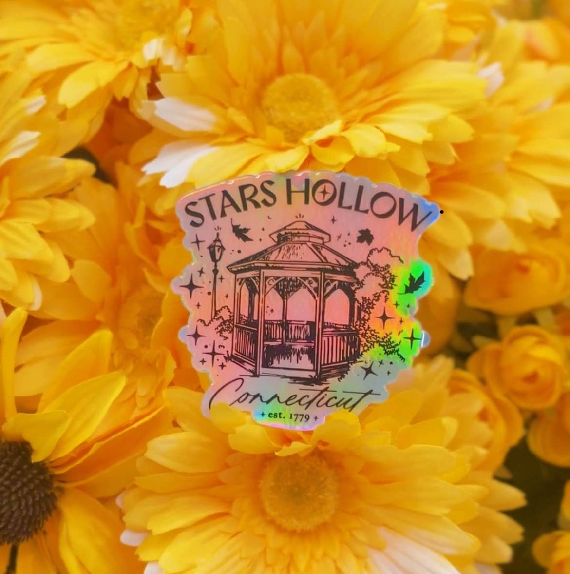 Stars Hollow Town Gazebo Gilmore Girls Holographic Sticker