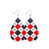 Classic Plaid Leather Double Sided Print Earrings