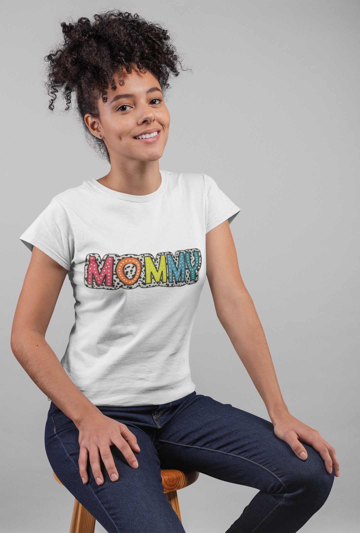 Mommy Spotted Letters Tshirt