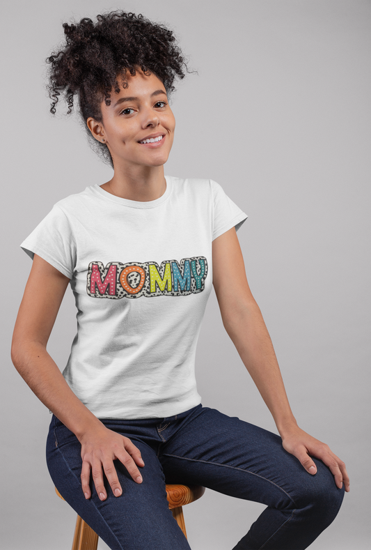 Mommy Spotted Letters Tshirt