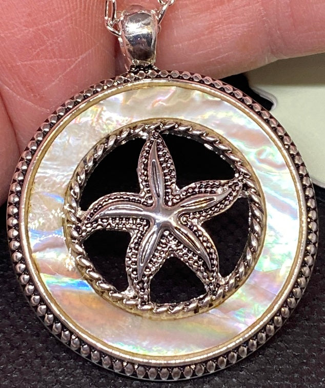 Mother of Pearl Bahama Bay Starfish Necklace