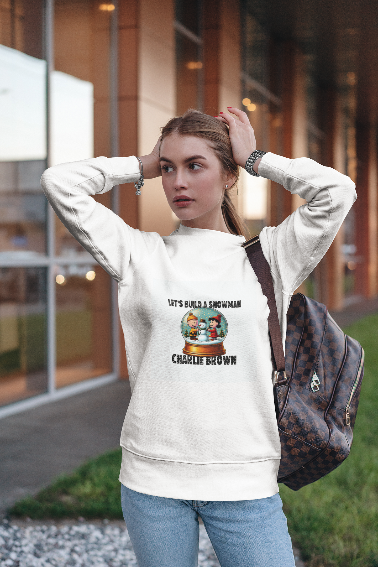 Let’s Build a Snowman T-Shirt | Classic Christmas Cartoon Tee | Cozy Winter Snow Globe Design